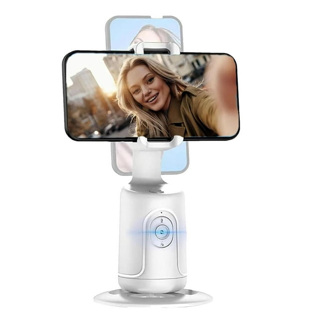 BotaniNest Smart AI Facial Recognition Phone Auto Face Tracking Tripods 360 Rotation With Stand No App Flippable And Adjustable Angle Camera Stand Without Tripod