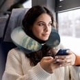 thumbnail image 6 of Wukai Cloud Sky Green Dragon Print Travel Pillow,Memory Foam U Shaped Neck Pillow,Super Lightweight Portable Headrest Great for Airplane Chair, Car,Home,Office, 6 of 8