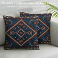 thumbnail image 3 of BCIIG Vintage Southwest Throw Pillow Case,Cotton Linen Cushion Cover Square Standard Home Decorative Blue Red, 3 of 5