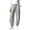 Gray, variant on HomeDM Joggers Sweatpants for Women Thin Fleece High Waist Casual Athletic Pants with Pockets Drawstring Gray L