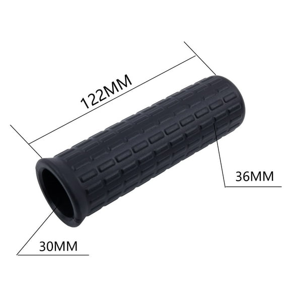 2Pcs Wheelbarrow Rubber Handles, Round Tubes Black Replacement Handles 122 x 30mm
