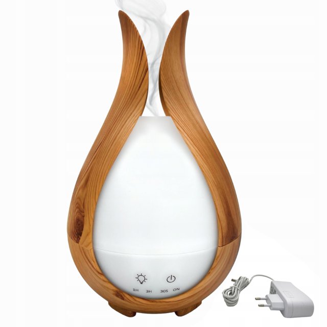 El pequeño grano de madera ahueca hacia fuera el difusor del aroma de la luz de la noche del humectador 200ml del difusor del aceite esencial