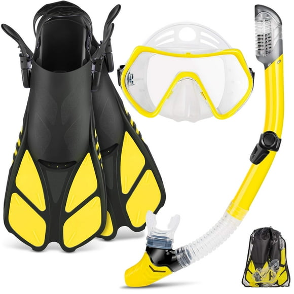 Set de esnórquel ZEEPORTE con máscara y aleta de esnórquel con equipo para adultos y bolsas
