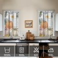 thumbnail image 2 of Fall Kitchen Curtains 39 Inch Short - 32Panel Set, Autumn Harvest Print, Rod Pocket Window Treatment for Thanksgiving, Farmhouse, Cafe, Living Room - Machine Washable, 2 of 4