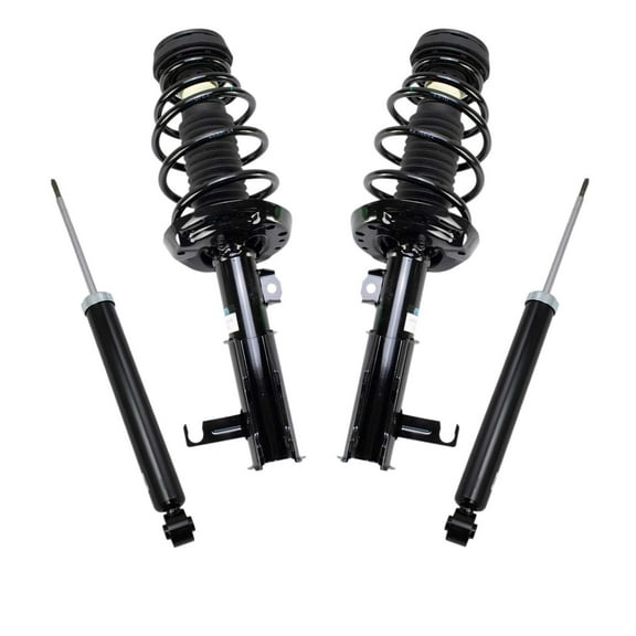 TRQ Front and Rear Complete Strut Assembly & Shock Absorber Kit Complete Strut & Coil Spring Assembly Fits Select 2014-2019 Chevrolet Impala