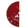 thumbnail image 4 of 38.58inRound Christmas Tree Skirt,Xmas Elk Snowflake Pattern Christmas Tree Skirt,Linen Round Christmas Tree Skirt for Christmas Tree Decor Christmas Atmosphere Home Indoor Outdoor Decoration, 4 of 7
