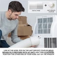 thumbnail image 4 of Naiovety Manguera de aire acondicionado Instalación práctica Tamaño compacto Artesanía Rosca universal Ventilación de escape Accesorios mejorados Electrodomésticos Derecho 13cm Naiovety HA040913-02, 4 of 6