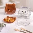thumbnail image 1 of Transparent Cute Cartoon Shape Bear Spit Bone Dish Desktop Trash Tray Snack Food Residue Fruit Plate Kitchen Tableware, 1 of 10