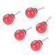 thumbnail image 1 of 5 unids bola perillas de cerámica manijas de cabeza redonda forma de cereza color de caramelo 21mmx26mm w / tornillos blancos / beige / azul / rojo / negro Decoración del gabinete, 1 of 7