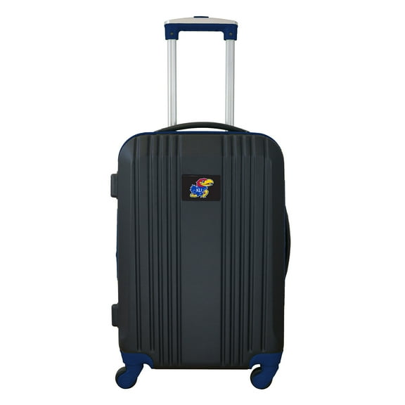Mojo Outdoors NCAA Kansas Jayhawks 21 in. Carry-on Hardcase Two-Tone Spinner