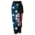 thumbnail image 3 of EGNMCR Women's One-piece Swimsuit American Flag Printed Swimwear Bikini Lace-Up Bathing Suit Long Skirt Chiffon Two-Piece Swim Set - Summer Savings Clearance, 3 of 4
