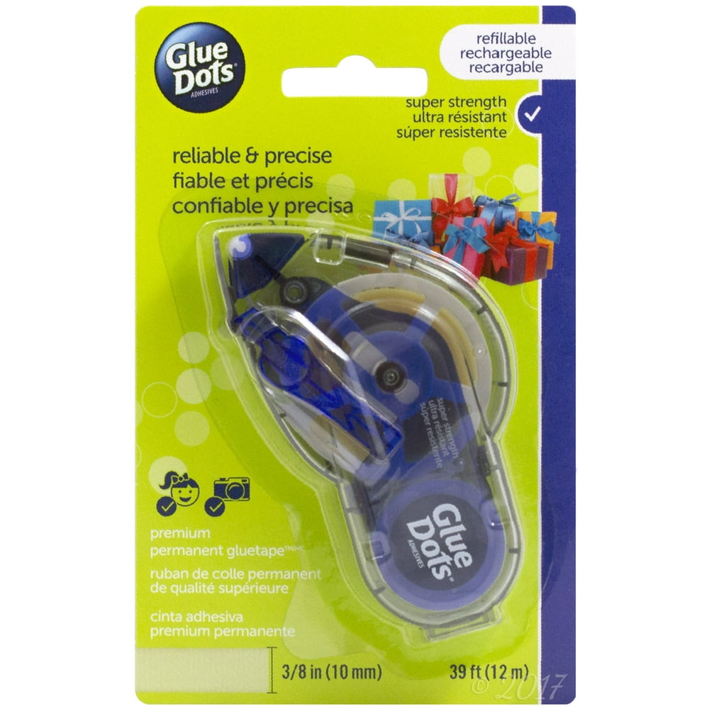 Glue Dots Permanent Glue Tape Dispenser, 39'