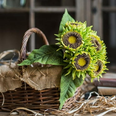 Artificial Yellow Sunflower Bouquet 13" Tall