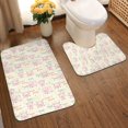 thumbnail image 2 of Honeii Pigs Sleep Pattern Bathroom Anti-Skid Pad Bathroom Mat Vintage Seamless Pattern Not-Slip Toilet Rug Set, 2 of 6