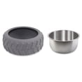 thumbnail image 5 of de comida para gatos, comedero antideslizante para mascotas, contenedor de comida, plato de alimentación para mascotas, cuenco para comer, , GRIS, 5 of 5