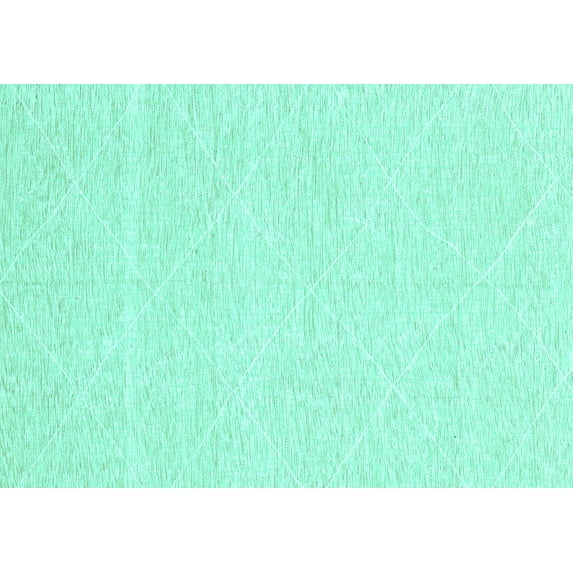 Ahgly Company Indoor Rectangle Solid Turquoise Blue Modern Area Rugs, 8' x 10'