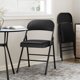 thumbnail image 2 of 2-pack padded folding sillas - portable, stackable, y foldable con soft padded cushion y back, commercial seat con metal frame para oficina, wedding, dining, y outdoor use, negra, 2 of 8