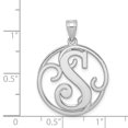 thumbnail image 2 of 925 Sterling Silver Fancy Script Initial S Charm and Pendant, 2 of 2