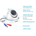 thumbnail image 4 of ZOSI 4 Pack 2.0MP HD 1080P HD-TVI Indoor Outdoor Dome Wired Home Security Surveillance CCTV Camera Kit, 4 of 8
