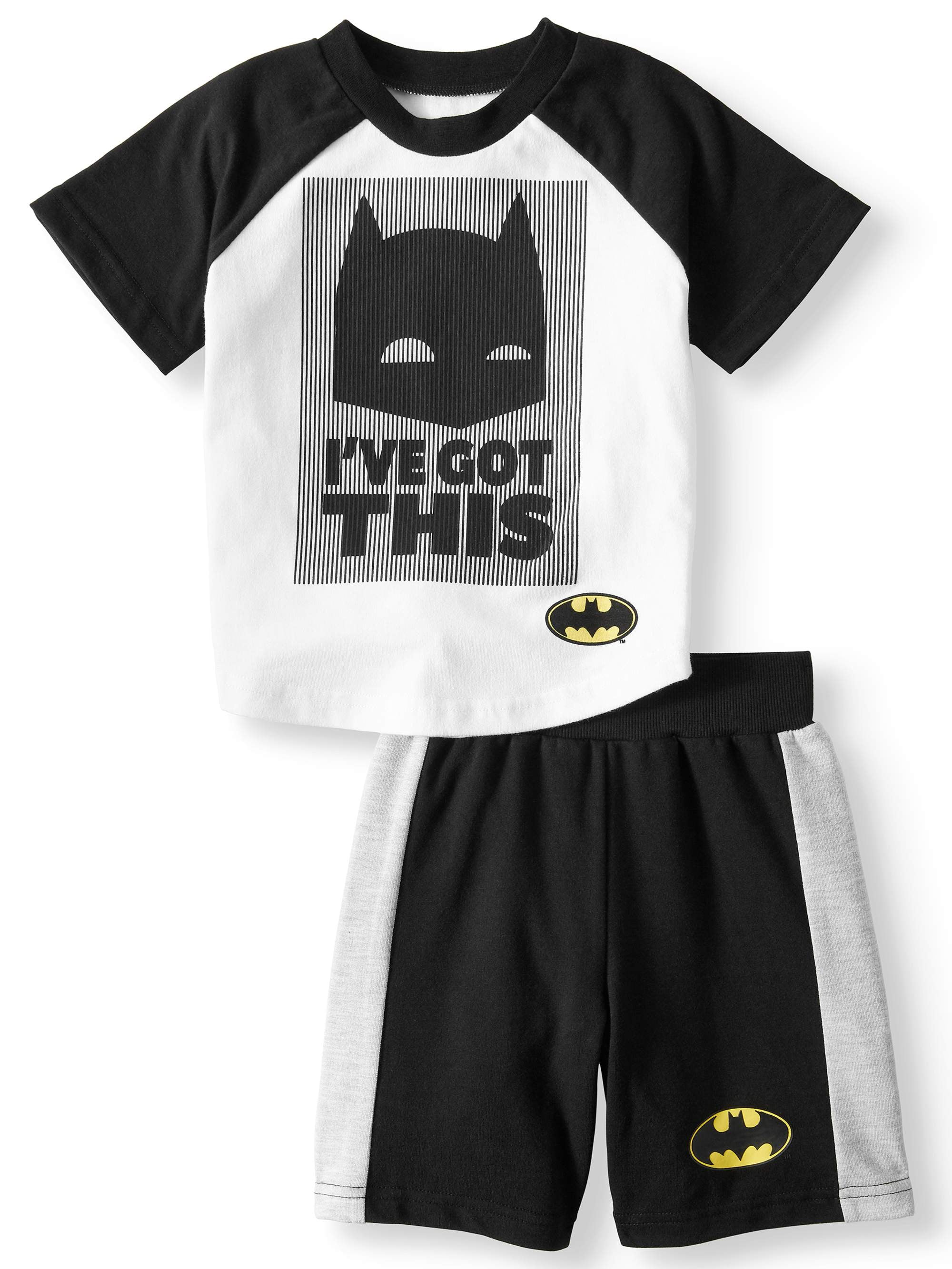 2PCS Baby Kids Toddler Boys Batman T shirt Tops+Pants Casual Outfits Clothes Set 
