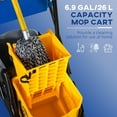 Gallon Mop Water Bucket Wringer Cart with Easy to Use Side Press