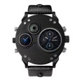 thumbnail image 1 of Reloj Impermeable De Cuarzo Oulm Two Time Zone Color Del Fondo Azul, 1 of 5