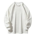 thumbnail image 2 of PInxai Plus Size Mens Sweatshirts Crewneck Solid Color Long Sleeve Shirts Fall Fashion Casual Pullover, 2 of 8