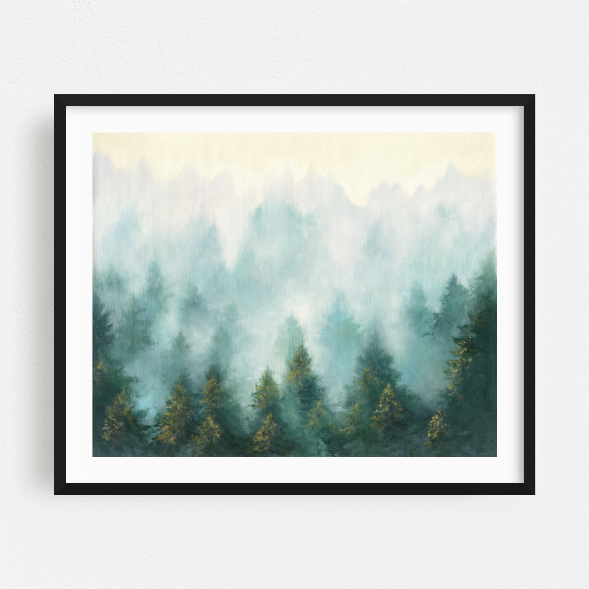 tree forest nature landscape art poster accent wall ideas 