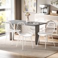 thumbnail image 2 of HOMCOM Plastic Dining Chairs Set of 4 Kitchen Chairs with Hollow Back White, 2 of 10