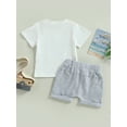 thumbnail image 3 of SXYPAYXS Short Sleeve USA Print Tshirt French Terry Shorts Outfit Set (Toddler Boys), 3 of 7