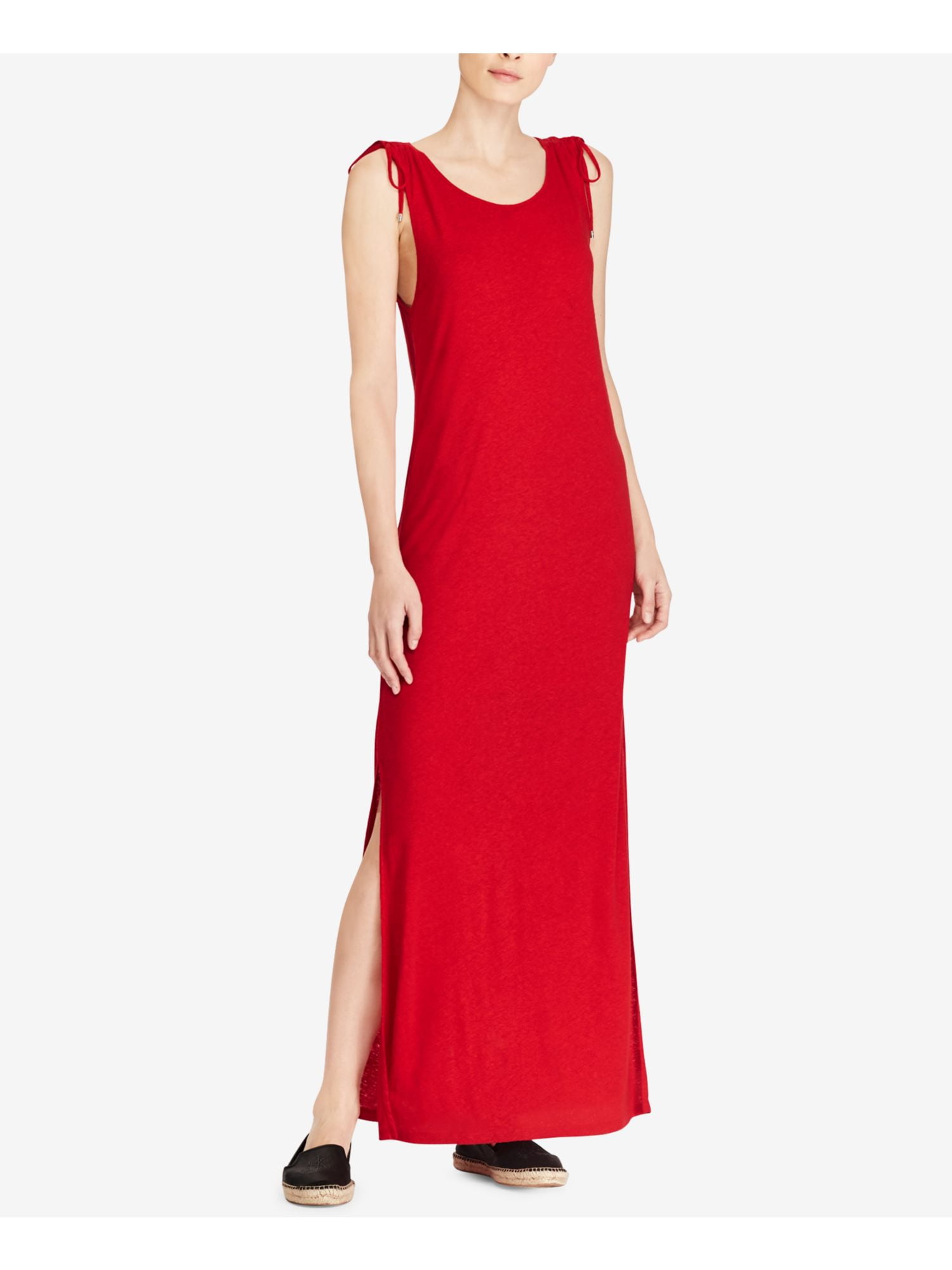 ralph lauren red maxi dress