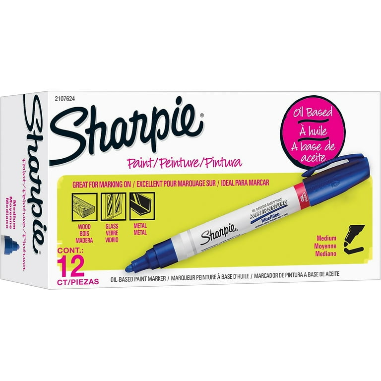 Permanent Paint Marker, Medium Bullet Tip, Blue, Dozen Permanent Paint Marker, Medium Bullet Tip, Blue, Dozen