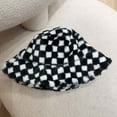 thumbnail image 4 of CoCopeaunts Men Bucket Hat Fashion Chessboard Checker Plush Fisherman Hat Women Autumn Winter Thickened Vintage Keeping Warm Cap, 4 of 8