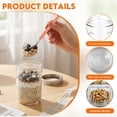 thumbnail image 3 of 4 Pcs Overnight Oats Containers with Lids and Spoons 20 oz (17+3) Overnight Oats Jars with Dry and Wet Separation for Oatmeal Cereal Fruit Salad Yogurt Dual-Layer Yogurt Containers with Lids, 3 of 11