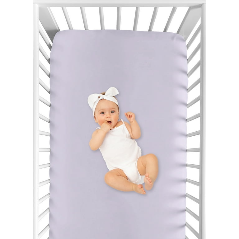 Lavender fitted crib sheet clearance