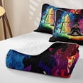 thumbnail image 4 of Feelyou Fire Goalkeeper Soccer Twin Quilt Set for Boys, Rainbow Flame Football Twin Coverlet Set, 2-Piece, 4 of 7