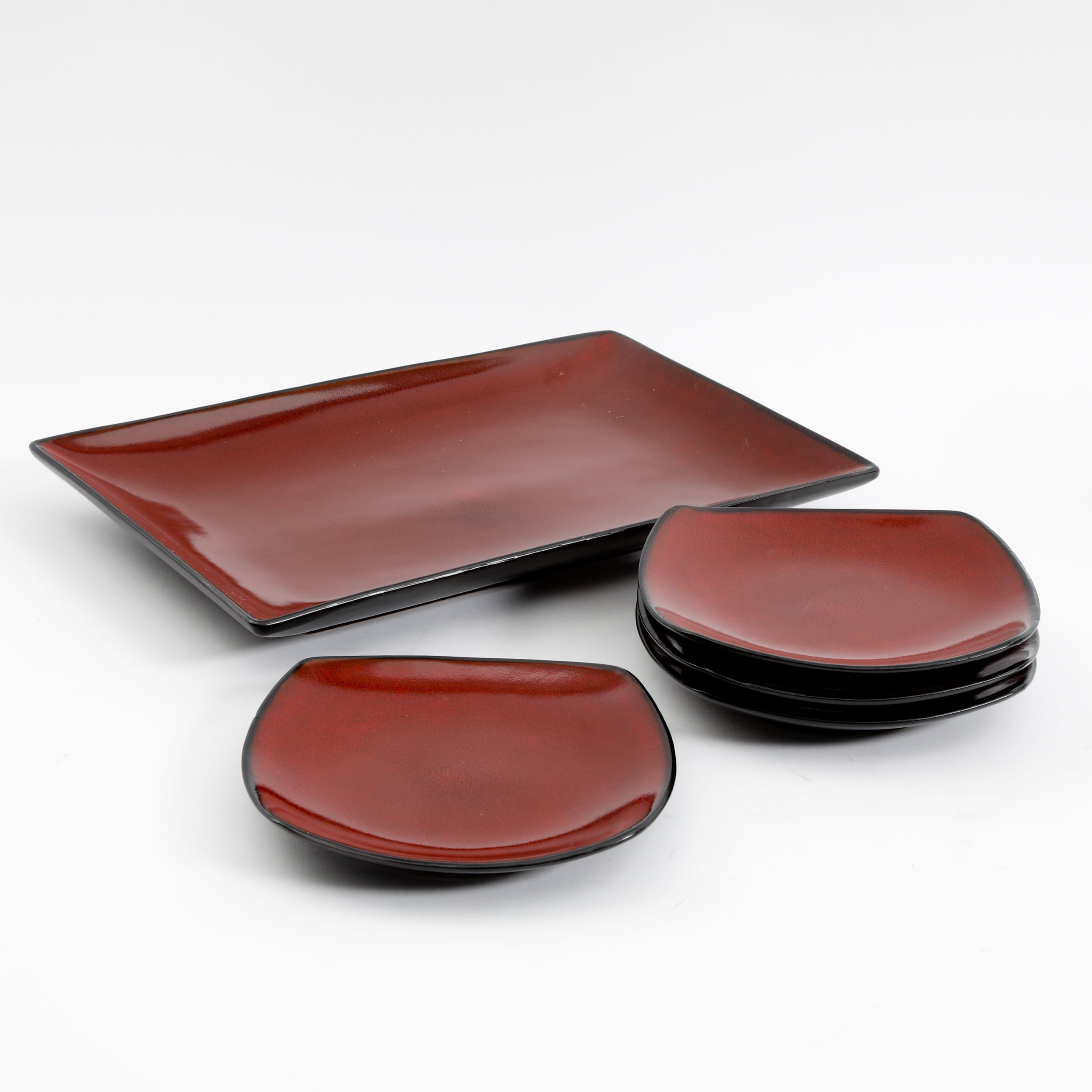 Gibson Home Soho Lounge 5Piece Rectangular Serving Plate Set Walmart