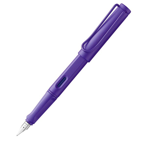 Lamy Safari Fountain Pen, Extra Fine Nib Point, Purple Ink