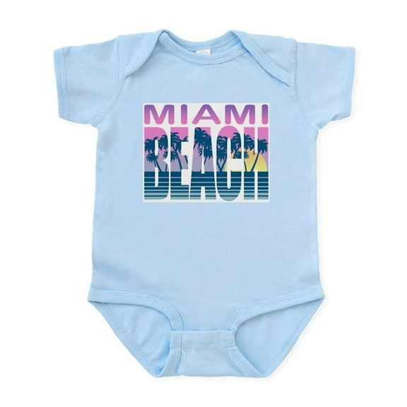 CafePress - Miami Beach Infant Bodysuit - Baby Light Bodysuit, Size Newborn - 24 Months