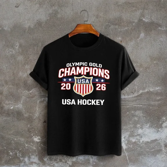 USA shirt Hockey 2026 Winter Olympics Gold Medal T-Shirt, Double Gold Champions Shirt