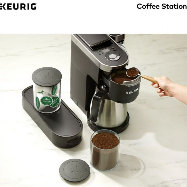  Keurig K-Duo Coffee Maker, Single Serve K-Cup Pod and 12 Cup  Carafe Brewer, with Keurig Station K-Cup Pod & Ground Coffee Storage Unit,  Black: Home & Kitchen