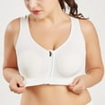 thumbnail image 4 of Plus Size Women Bras,Front Zipper Full Cup Padded Sports Bras, 4 of 6