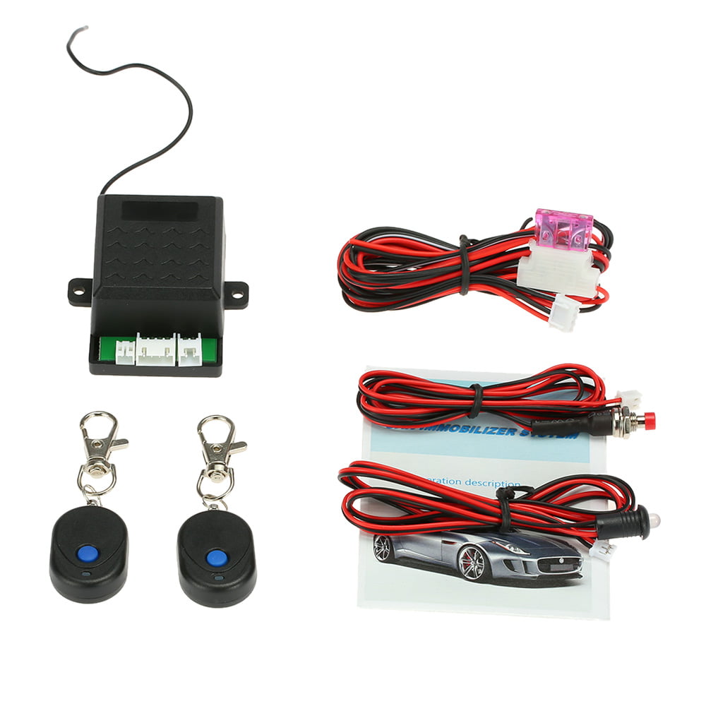 DC12V 1 Set Universal Car Immobilizer Lock Alarm System Anti Theft Protection Qiilu Replacement Auto Parts 