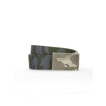 - Men's Reversible Camo Plaque Buckle Belt