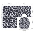 thumbnail image 3 of Navy Skull Pattern Bathroom Rugs Sets 3 Piece,Toilet Cover Set,Absorbent Non Slip Bathroom Mats Sets with U-Shaped Contour Rug Toilet Rug Set, 3 of 5