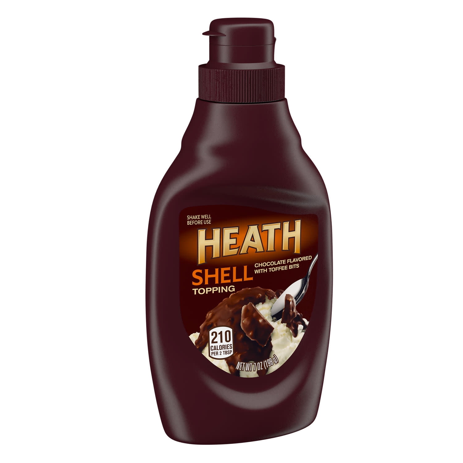 Heath Chocolatey English Toffee Shell Topping, Bottle 7 oz