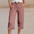 thumbnail image 1 of WILLBEST Pantalones Casuales elegantes para Mujer con Cintura Elástica y Bolsillos para Uso Diario, Ideales para Actividades al Aire Libre En Primavera y Verano. Mediana, 1 of 5