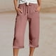 thumbnail image 1 of WILLBEST Pantalones Casuales elegantes para Mujer con Cintura Elástica y Bolsillos para Uso Diario, Ideales para Actividades al Aire Libre En Primavera y Verano. Mediana, 1 of 5