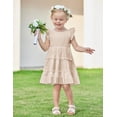 thumbnail image 5 of Arshiner Toddler Girls Dress Ruffle Sleeveless Tiered Swing Twirly Dresses Cute Summer Beach Sundress with Pocket, 5 of 6