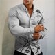 thumbnail image 1 of Camisas hawaianas de manga larga con estampado floral 3D de mariposas, camisa de playa para hombre, camisa social informal de moda, blusas con solapa, tallas grandes, nuevas, 1 of 6